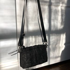 Black Quilted Crossbody Handbag